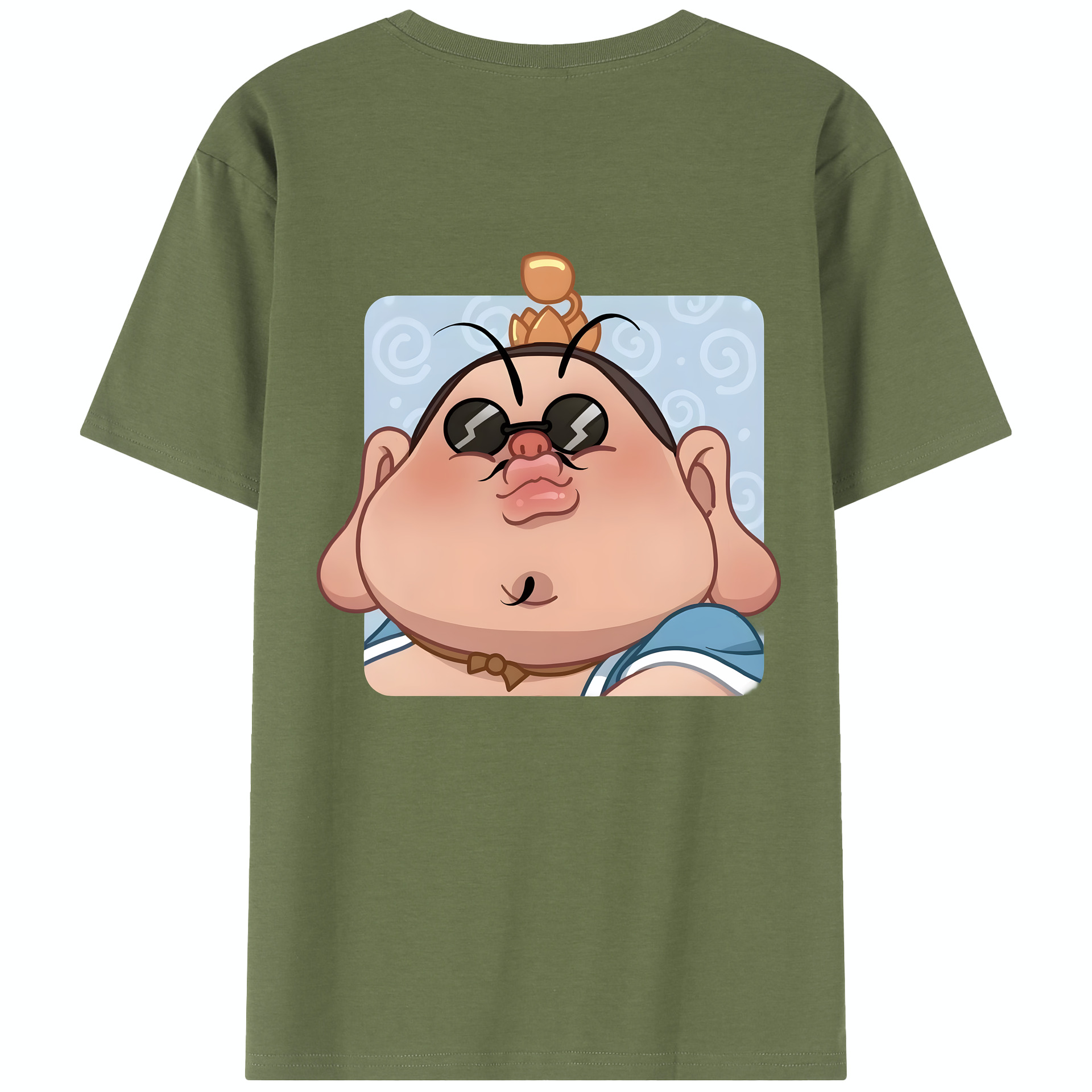 （画像用） Ne Zha 2 ナタ 魔童の大暴れ 綿100％半袖Tシャツ（背面プリント）